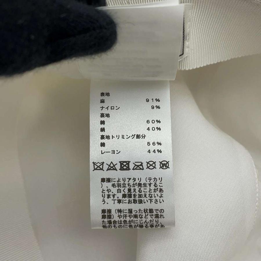 エルメス ハット コレット セリエボタン リネン サイズ58 HERMES 帽子
