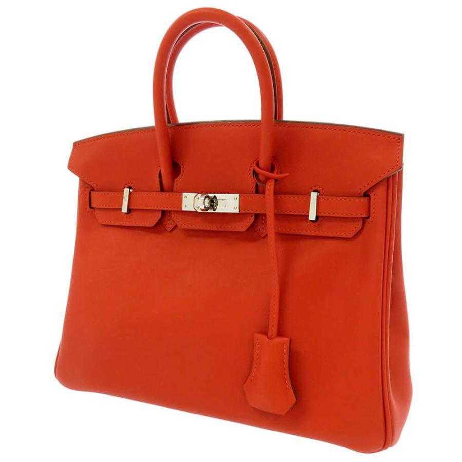 エルメス バーキン25 ヴァーミリオン/シルバー金具 トゴ X刻印 HERMES