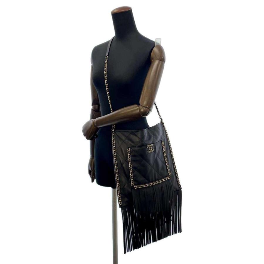 シャネル ショルダーバッグ ディズヌフ フリンジ シャネル19 カーフスキン AS2907 CHANEL バッグ 黒 シャネル ショルダーバッグ ディズヌフ フリンジ シャネル19 カーフ