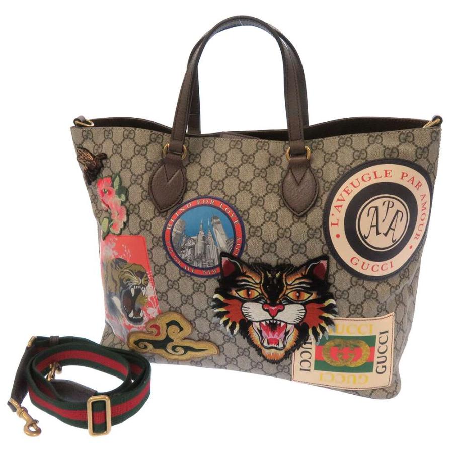 グッチ トートバッグ GGスプリーム クーリエ ソフト 474085 GUCCI 2way
