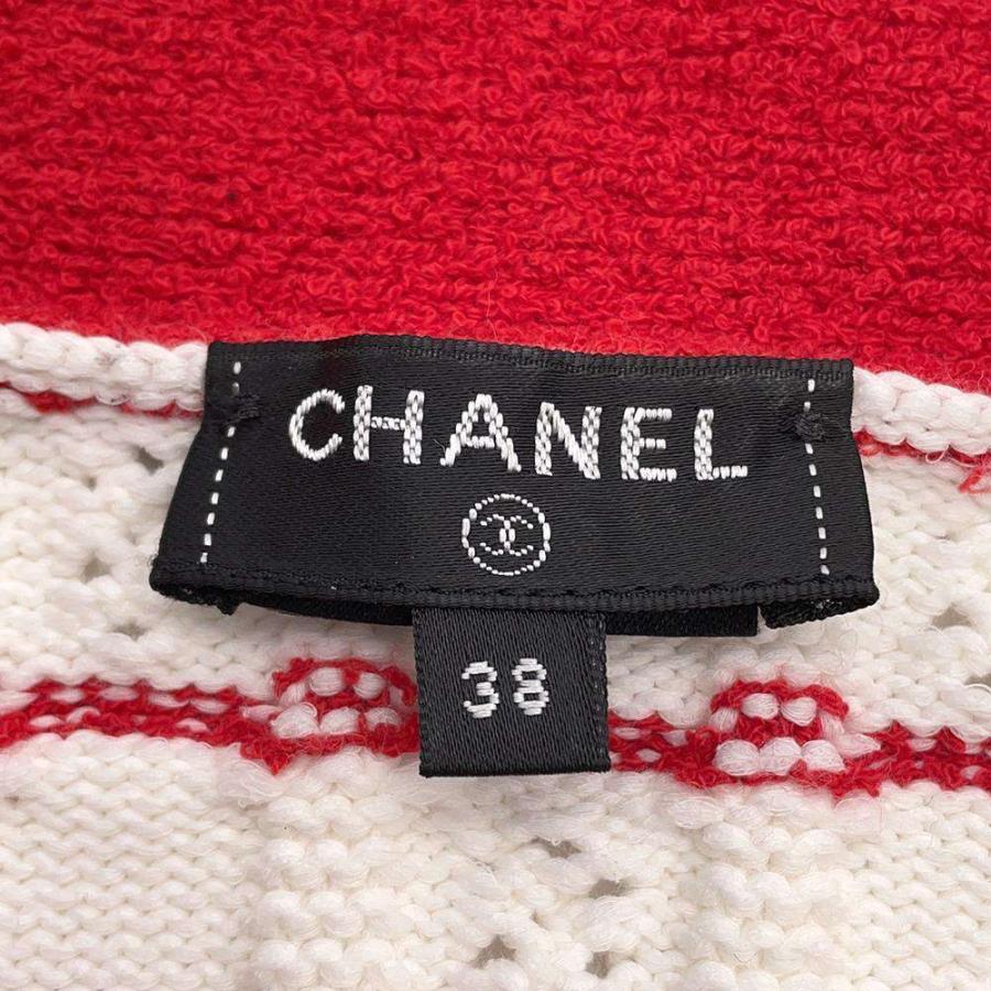 シャネル カーディガン ココマーク コットン レディースサイズ38 P74152 CHANEL トップス 白 シャネル カーディガン ココマーク コットン レディースサイズ38