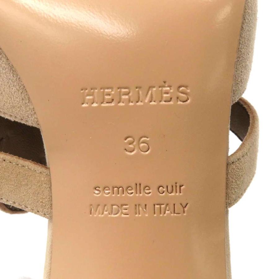 エルメス サンダル キュート シェーヴル・ヴェロア レディースサイズ36 HERMES 靴 ケリーバックル :8838179:GALLERY