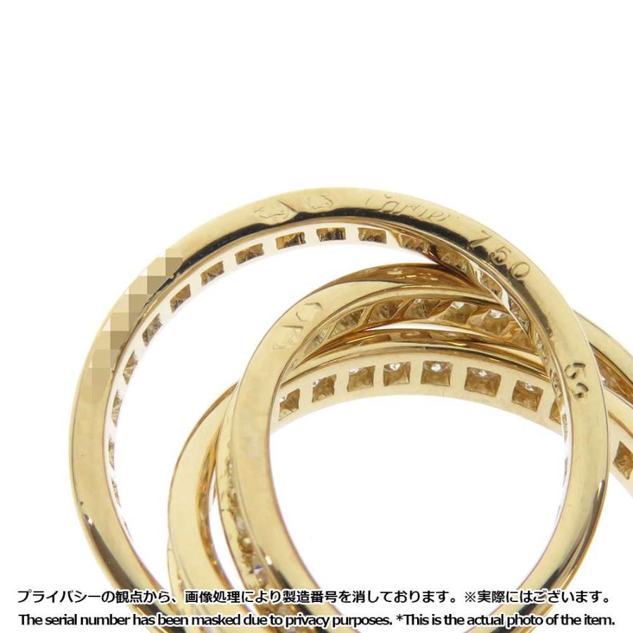 カルティエ リング トリニティ フルダイヤ ダイヤモンド K18YGイエロー