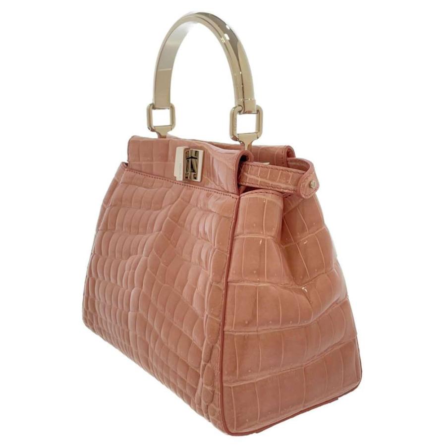 フェンディ ハンドバッグ ミニ ピーカブー クロコダイル 8BN244 FENDI 
