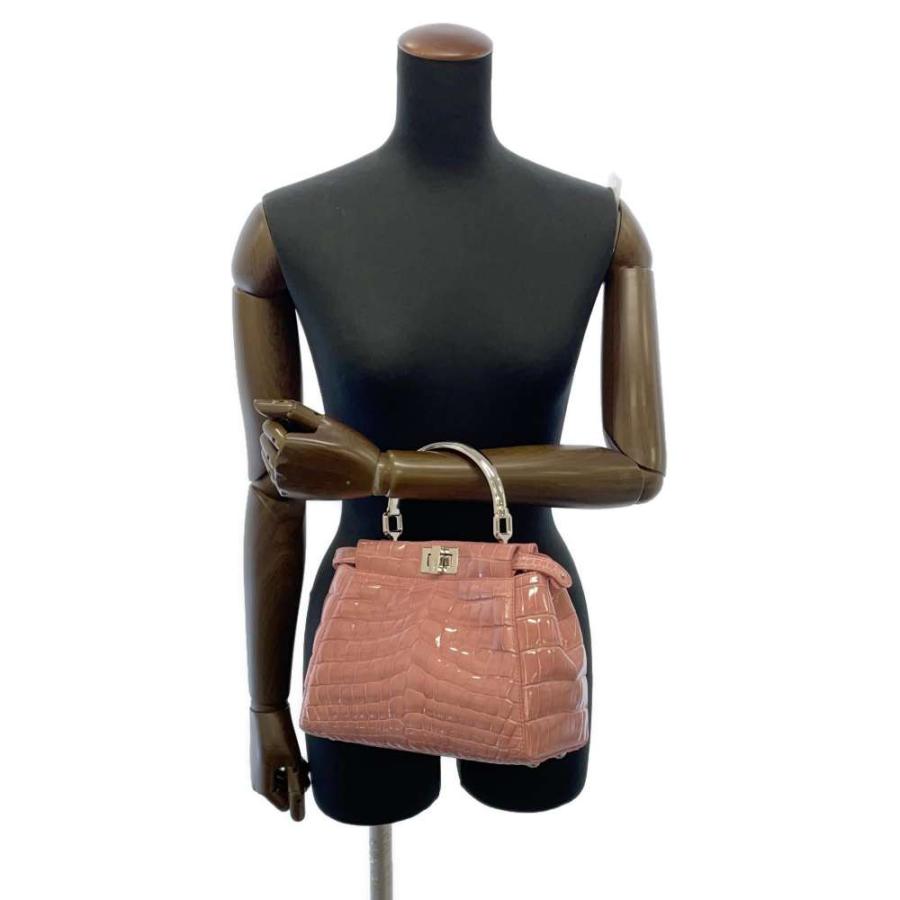 フェンディ ハンドバッグ ミニ ピーカブー クロコダイル 8BN244 FENDI 