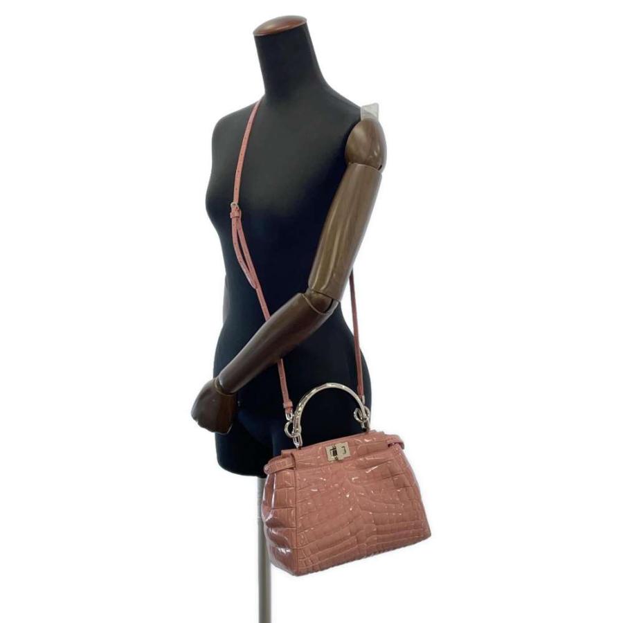 フェンディ ハンドバッグ ミニ ピーカブー クロコダイル 8BN244 FENDI