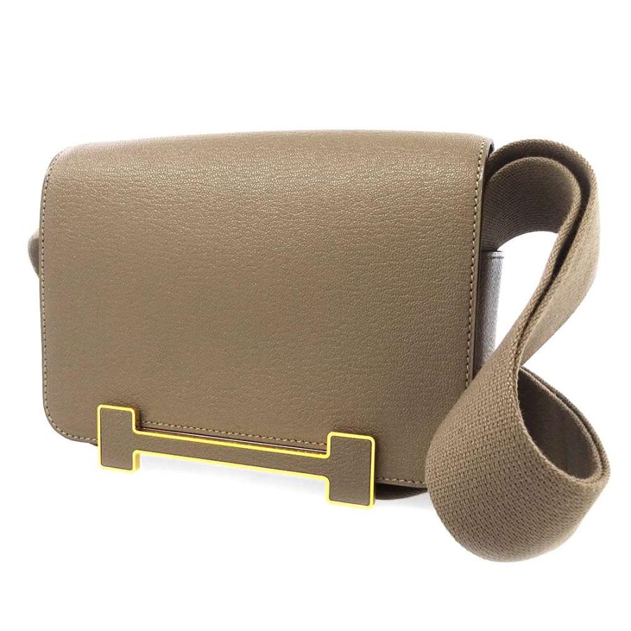 エルメス ショルダーバッグ ゲタ エトゥープ/ゴールド金具 