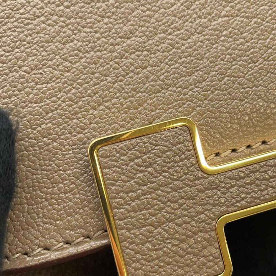 エルメス ショルダーバッグ ゲタ エトゥープ/ゴールド金具