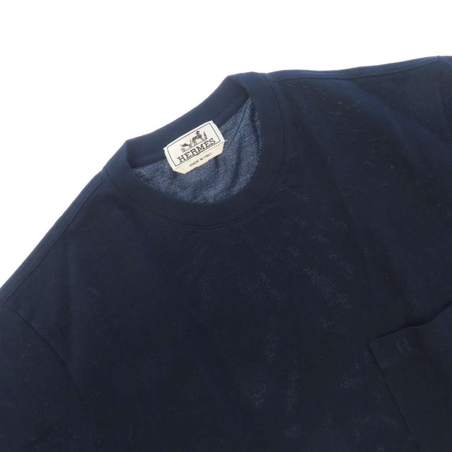 エルメス Tシャツ H 刺繍 コットン メンズサイズM HERMES
