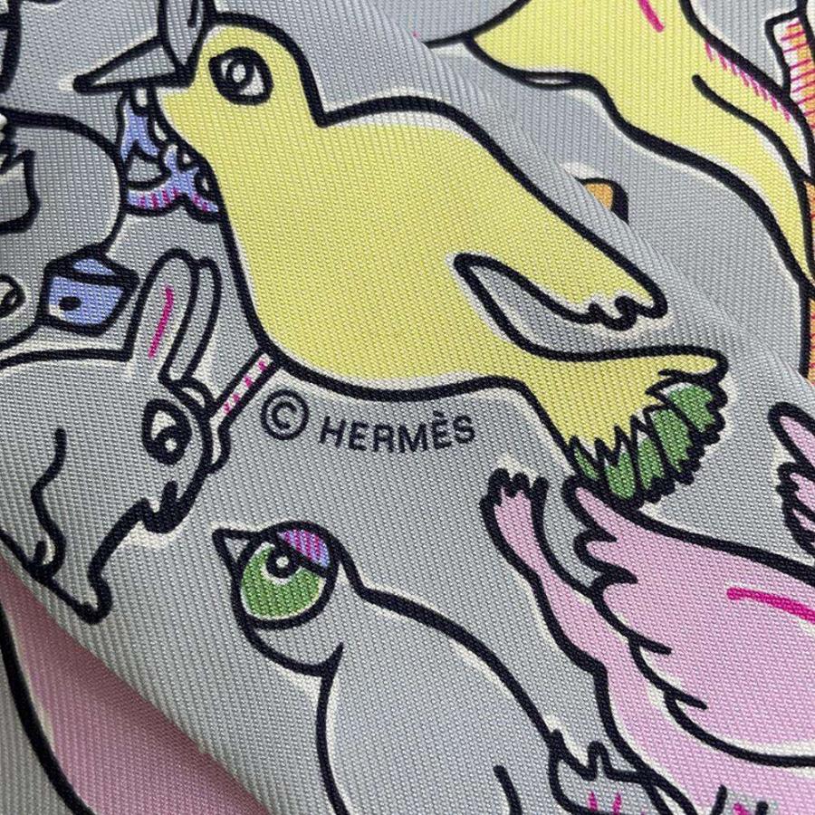 HERMESエルメス ツイリー 千と一のウサギ シルクスカーフ うさぎ
