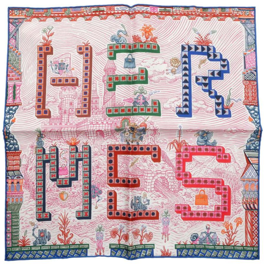 新品 エルメス HERMES ガヴロッシュ クエスト デタイユ カレ45. エルメス スカーフ カレ45 ガヴロッシュ スーパー・シルク・クエスト