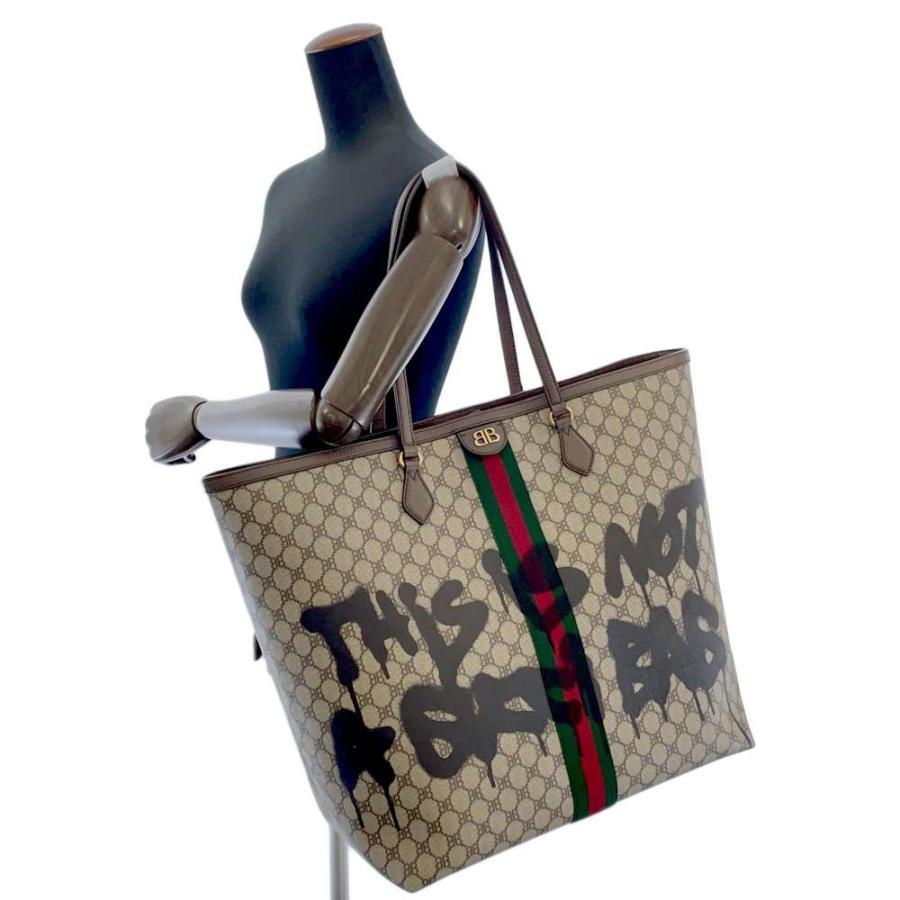 BALENCIAGA バレンシアガ トートバッグ  × GUCCI ザ ハッカープロジェクト ラージ バレンシアガ トートバッグ グッチコラボ ザハッカープロジェクト