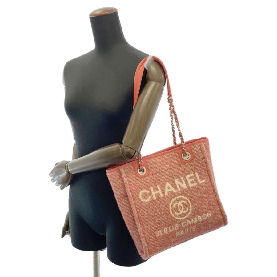 シャネル チェーントートバッグ ドーヴィルPM ココマーク キャンバス A66939 CHANEL バッグ 【安心保証】｜gallery-rare｜05