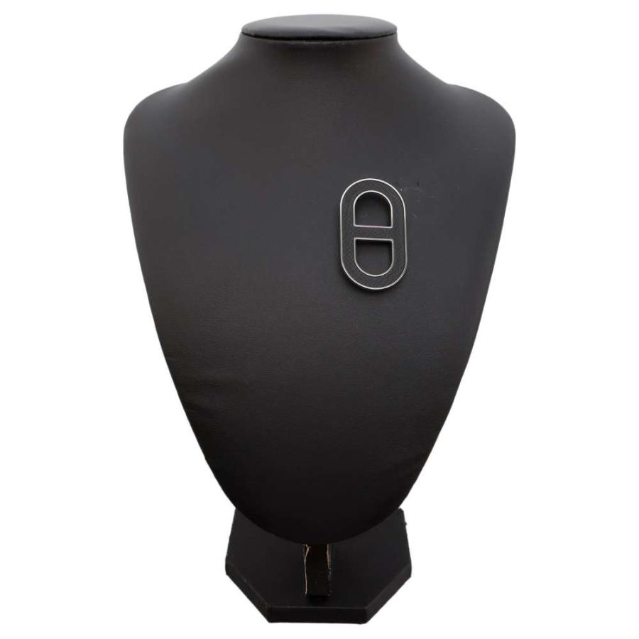 エルメスブローチシェーヌダンクルブラックシルバー金具