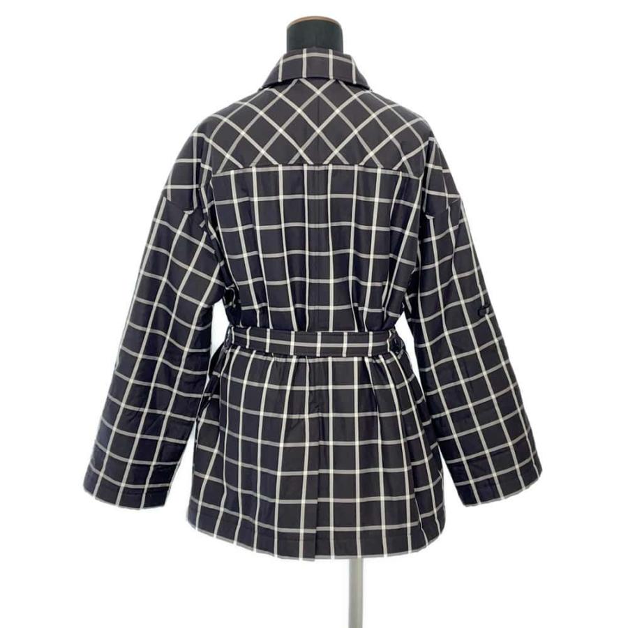 エルメス コート オーバー チェックシャツ コットン レディースサイズ