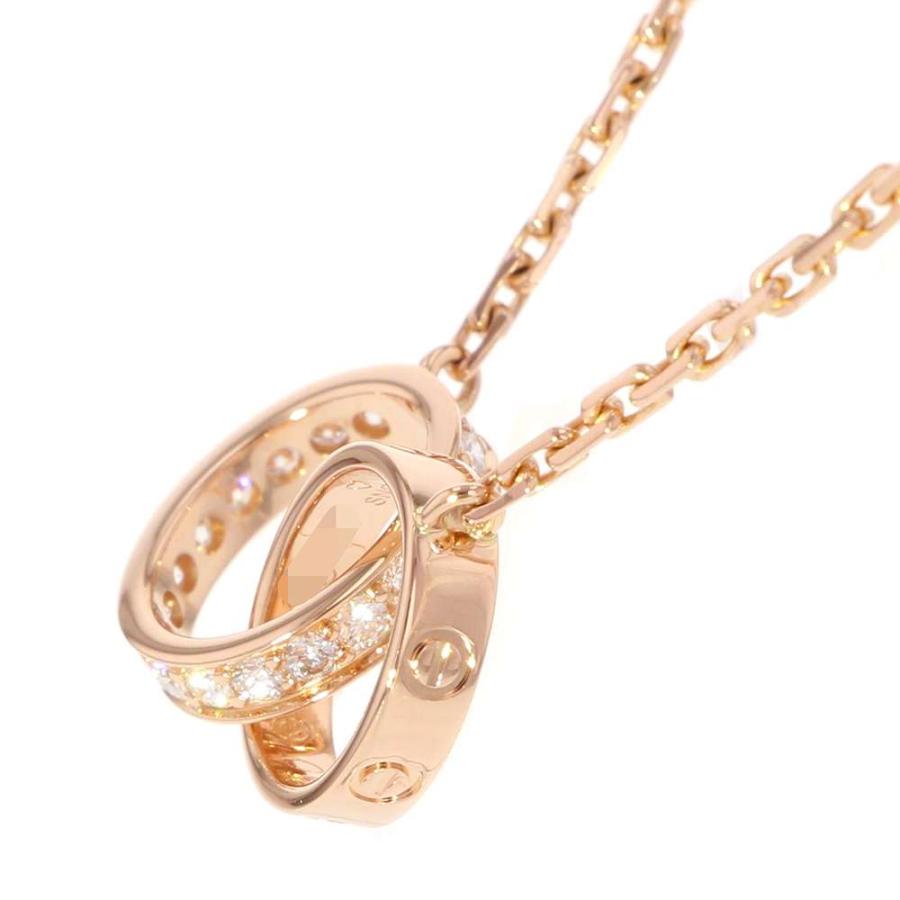 カルティエ ネックレス ベビーラブ ダイヤモンド 18P 計0.22ct K18PG 