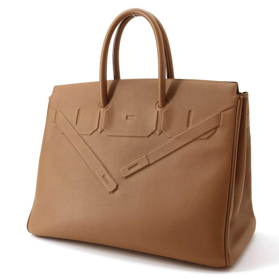 エルメス バーキン35 シャドウ アルザン/エバーカーフ/□M刻印 HERMES