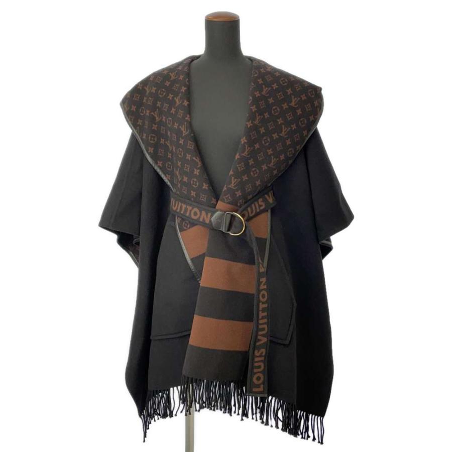 ルイヴィトン コート フーデッド ラップケープコート ポンチョ  