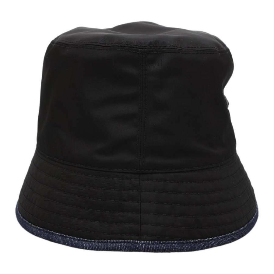 プラダ バケットハット Re-Nylon デニム トライアングル ロゴ サイズM