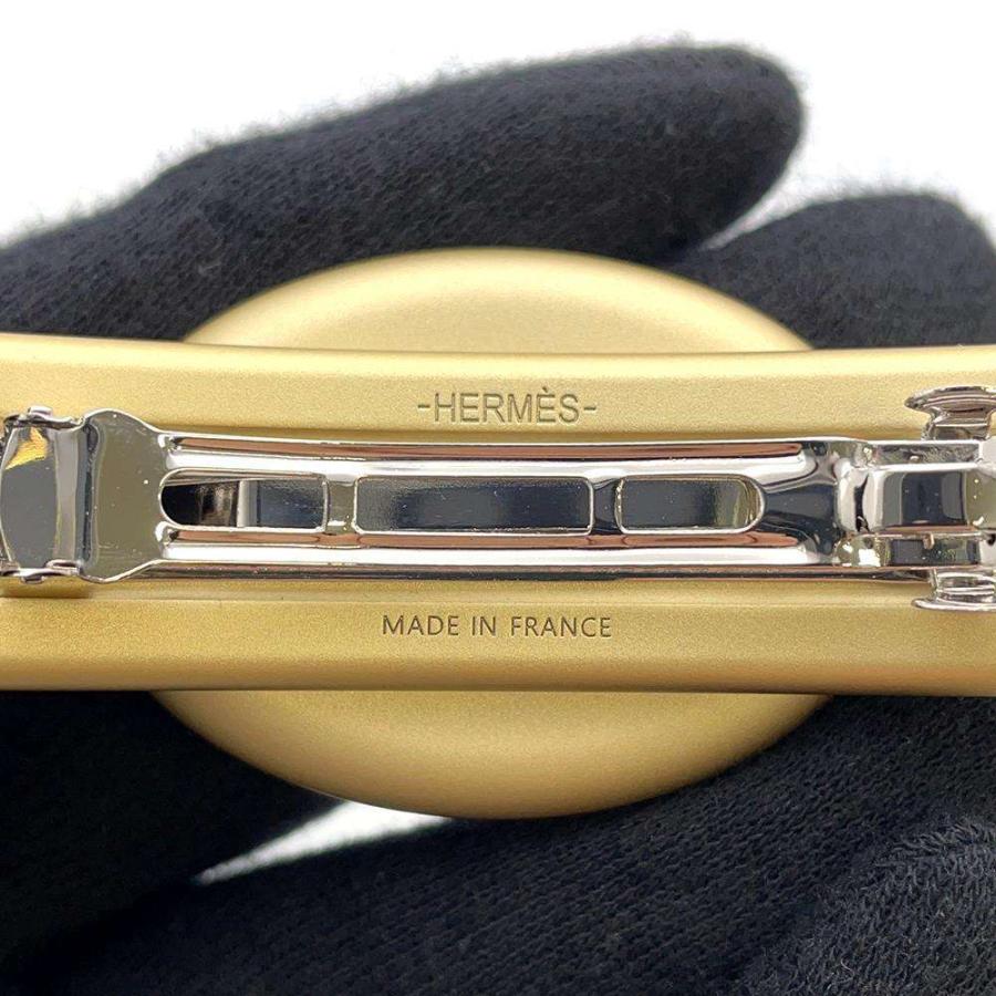 エルメス バレッタ トリ・マイヨンPM シェーヌダンクル HERMES ヘア