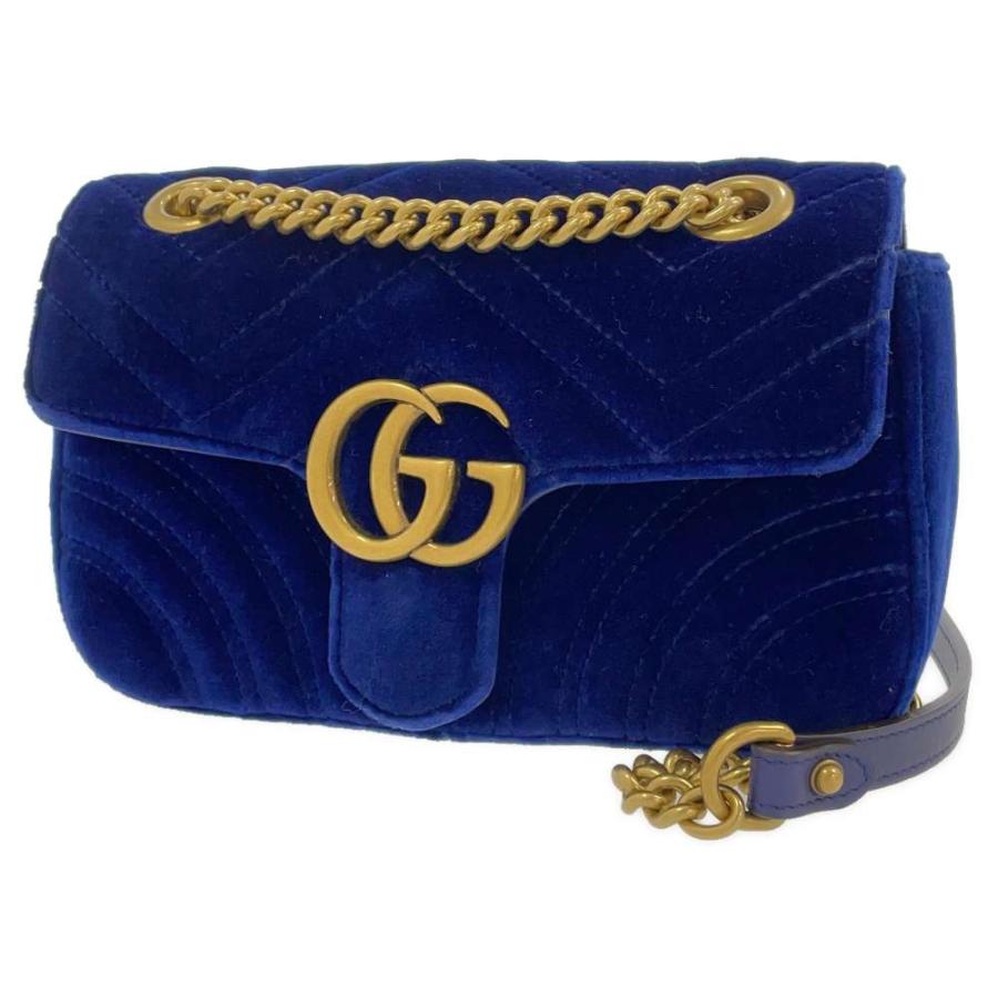 専用です　GUCCI GGマーモント　ベルベットショルダーバック グッチ チェーンショルダーバッグ GGマーモント ベルベット 446744
