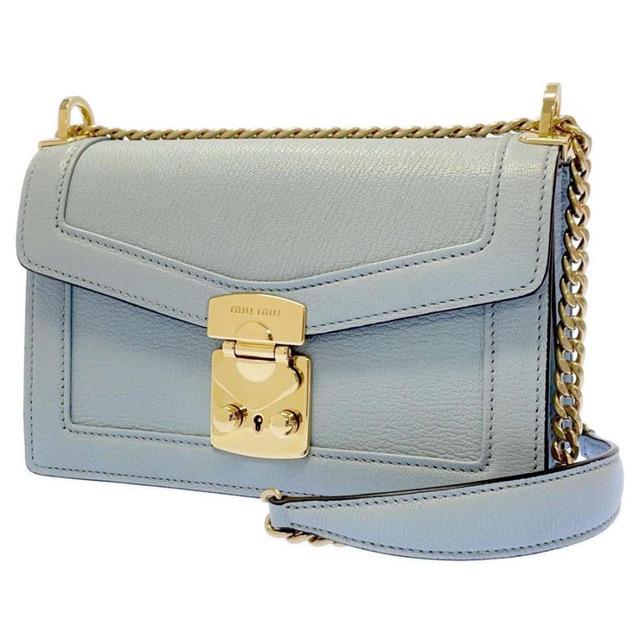 ミュウミュウ　チェーンバッグ ミュウミュウ チェーンショルダーバッグ レザー 5BD083 MIUMIU バッグ