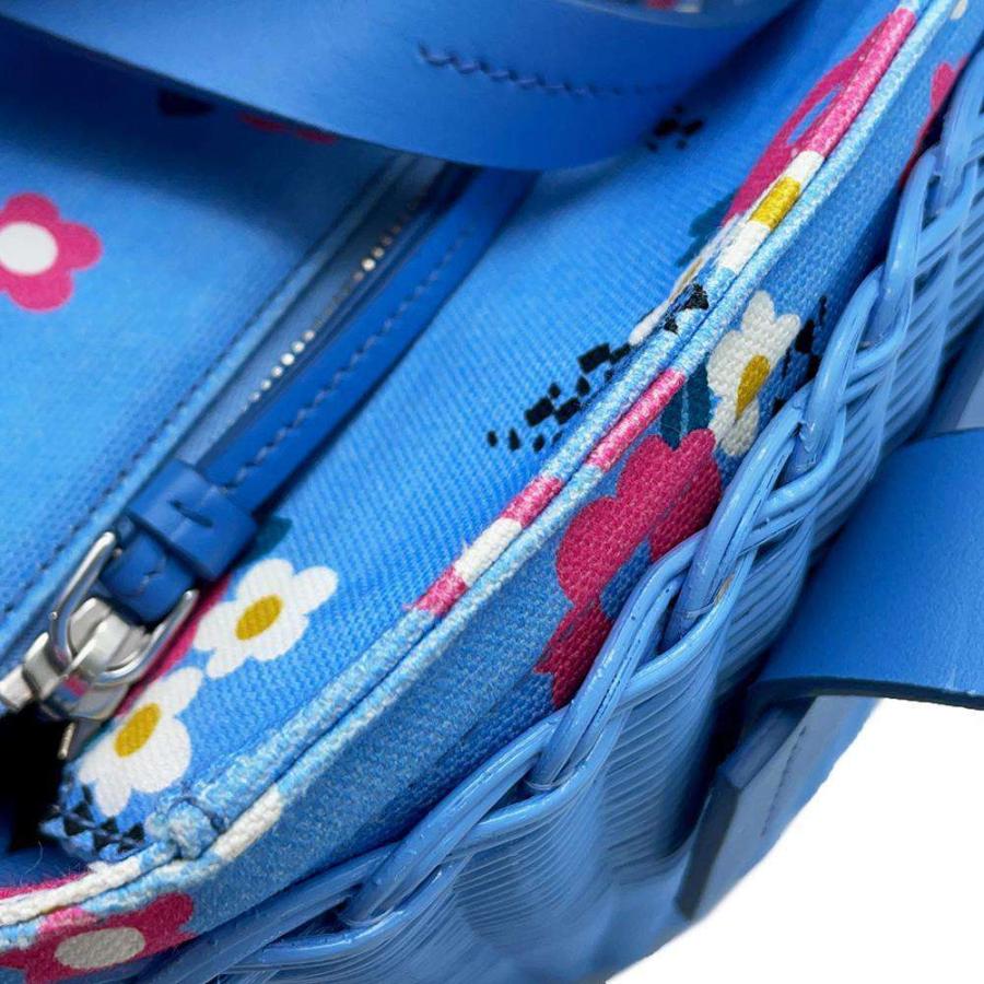 ミュウミュウ ハンドバッグ カゴバッグ ラタン 5BA083 MIUMIU 花 