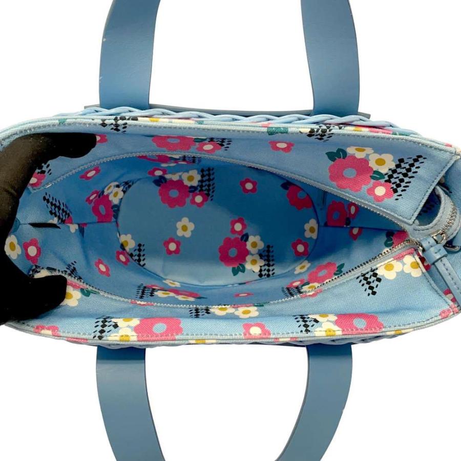 花 Miu ミュウミュウ ハンドバッグ カゴバッグ ラタン 5BA083 MIUMIU 花