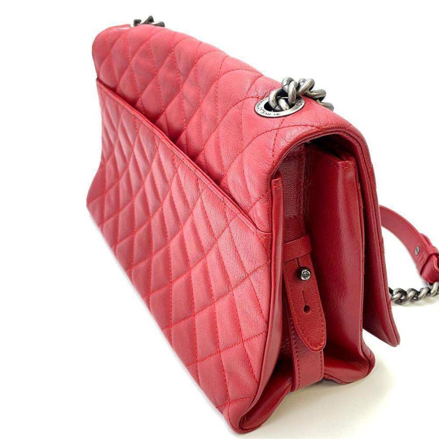 hsiang0420シャネル　チェーンショルダーデカマトラッセ　赤　正規品 中古・古着通販】CHANEL (シャネル) チェーンショルダーバッグ レッド