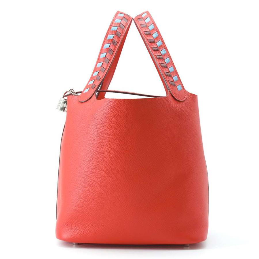 エルメス ピコタンロックMM トレサージュ・ドゥ・キュイール ルージュ  