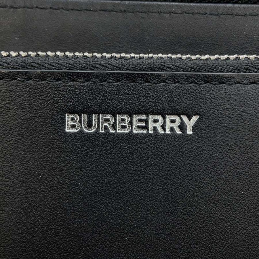 バーバリー 長財布 チェック PVC BURBERRY 財布 ラウンドファスナー 黒