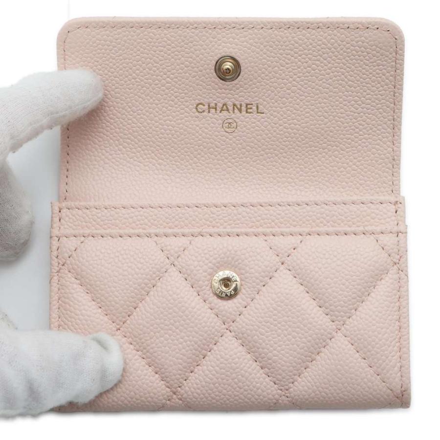 シャネル カードケース マトラッセ ココマーク キャビアスキン CHANEL