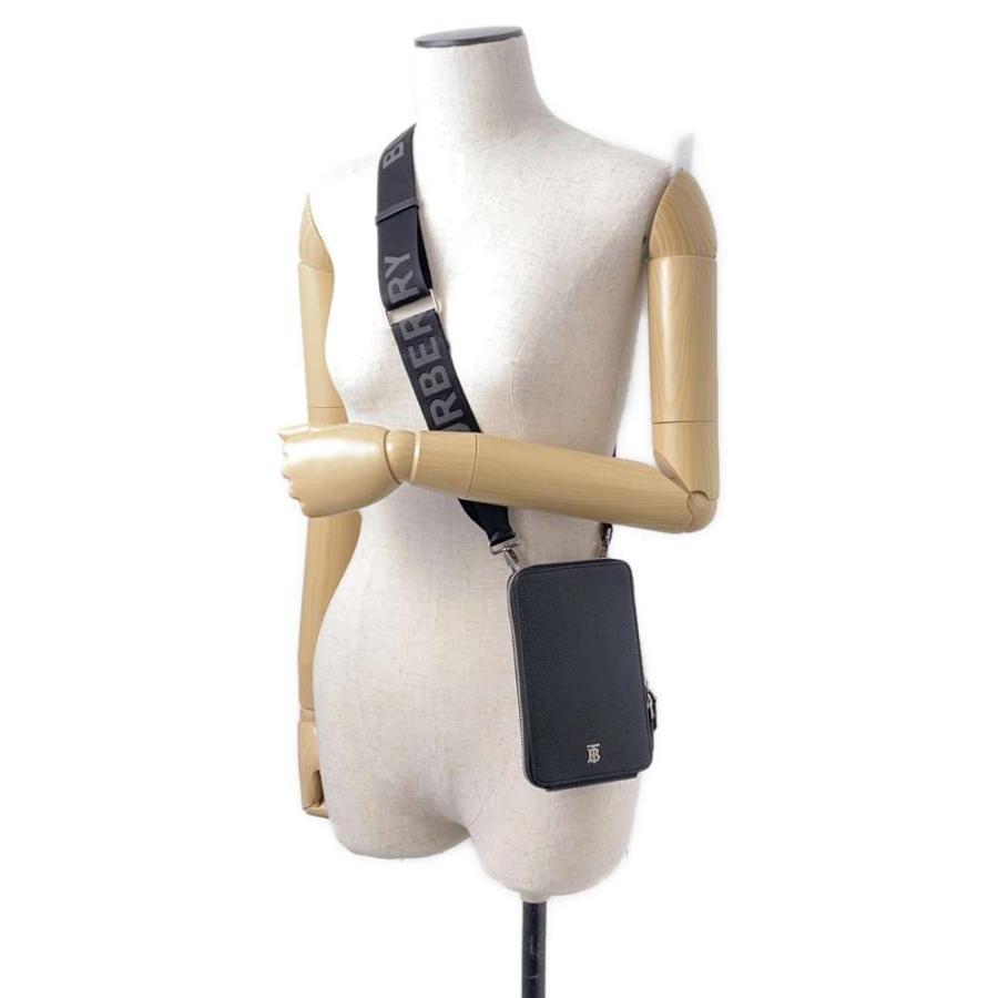 バーバリー ショルダーバッグ フォンホルダー TBロゴ レザー BURBERRY 