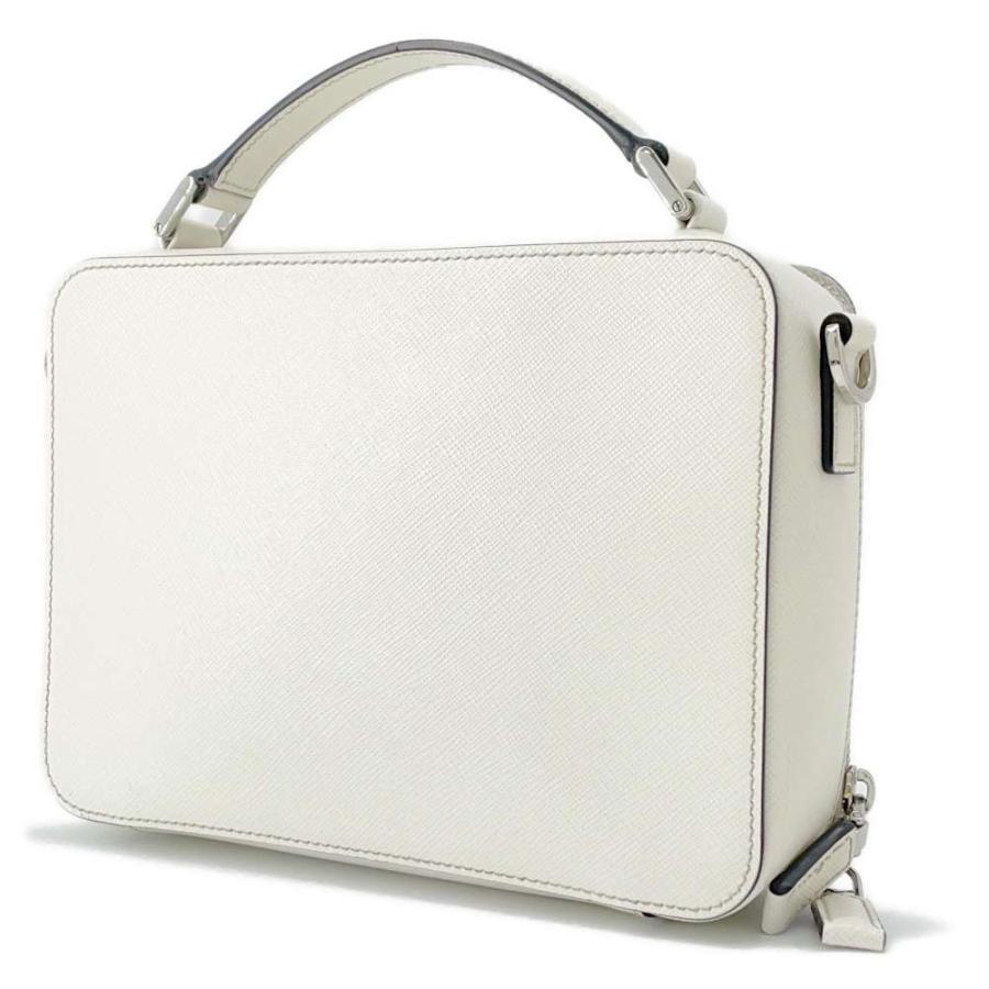 プラダ ショルダーバッグ サフィアーノ レザー PRADA メンズ 白 【安心
