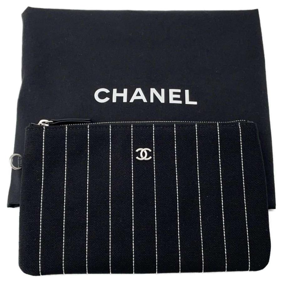 シャネル トートバッグ ドーヴィルライン ココマーク A66941 CHANEL 2wayショルダーバッグ ストライプ 黒 【安心保証】｜gallery-rare｜13