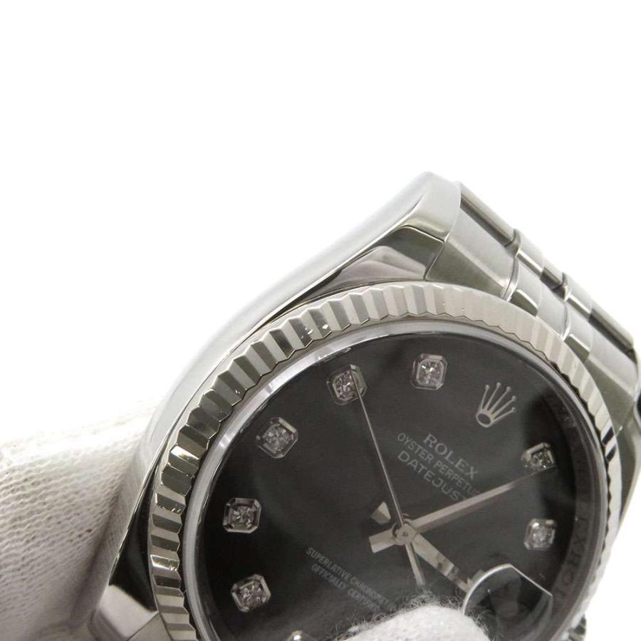 ロレックス デイトジャスト 116234G ROLEX 腕時計 黒文字盤 【安心保証】｜gallery-rare｜04