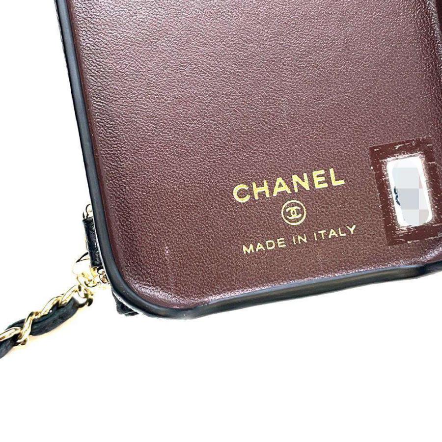 CHANEL シャネル ココマーク マトラッセ キャビアスキン iPhone13 シャネル iPhoneケース マトラッセ ココマーク カードケース付き