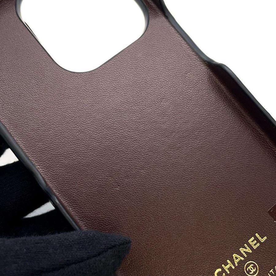 シャネル iPhoneケース マトラッセ ココマーク カードケース付き