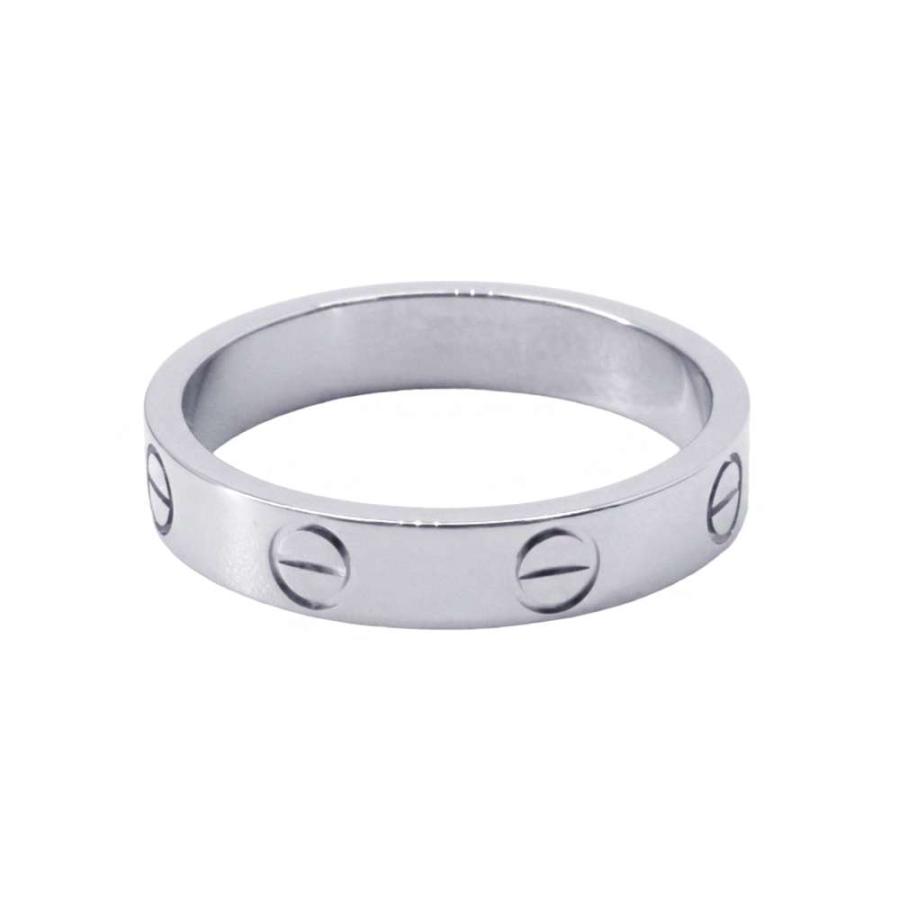 【極美品】Cartier カルティエ K18WGミニラブリング SM 52 カルティエ リング ミニ ラブリング K18WGホワイトゴールド サイズ52