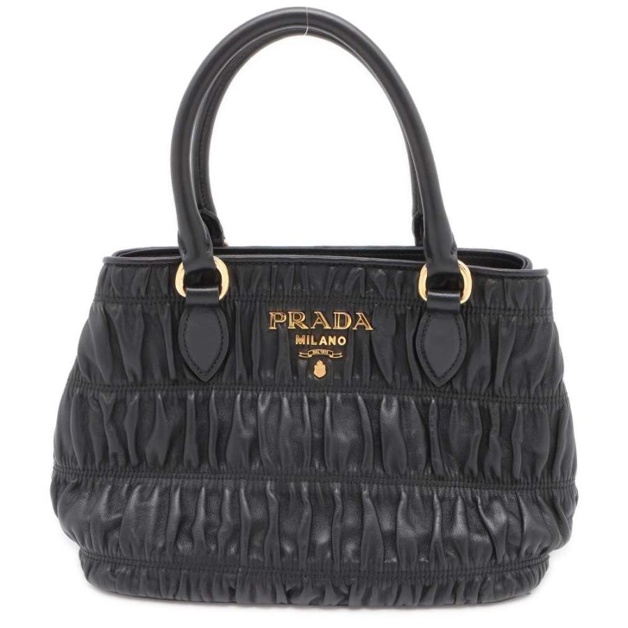 プラダ ハンドバッグ ギャザー レザー 1BA172 PRADA バッグ 2way
