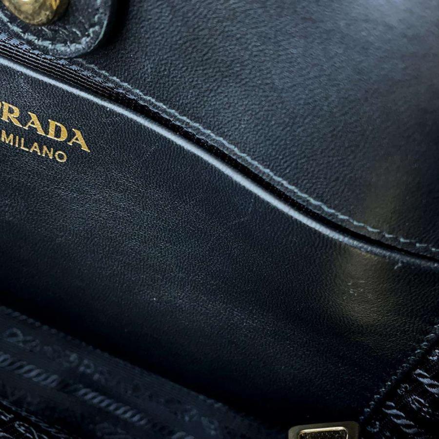 プラダ ハンドバッグ ギャザー レザー 1BA172 PRADA バッグ 2way