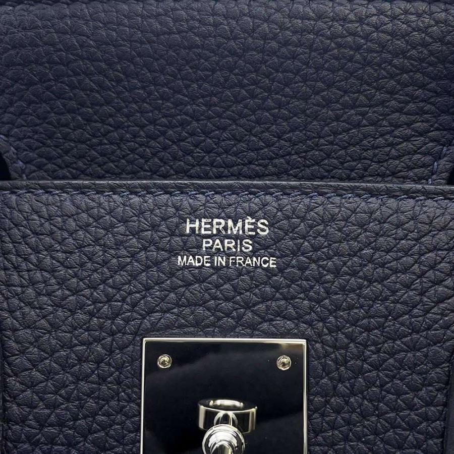 エルメス バーキン30 ブルーニュイ/シルバー金具 トゴ Y刻印 HERMES