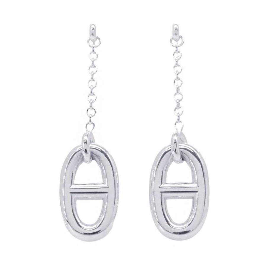 エルメス ピアス ファランドール シェーヌダンクルモチーフ シルバー