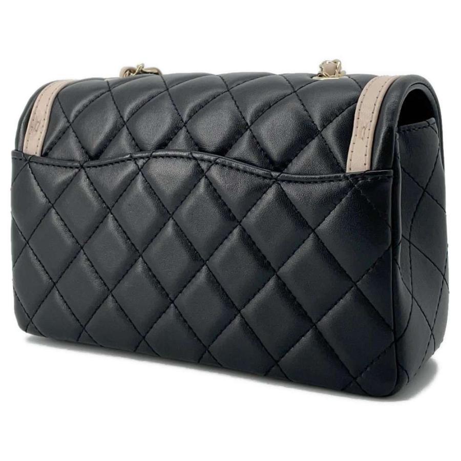 シャネル チェーンショルダーバッグ マトラッセ ココマーク ラムスキン