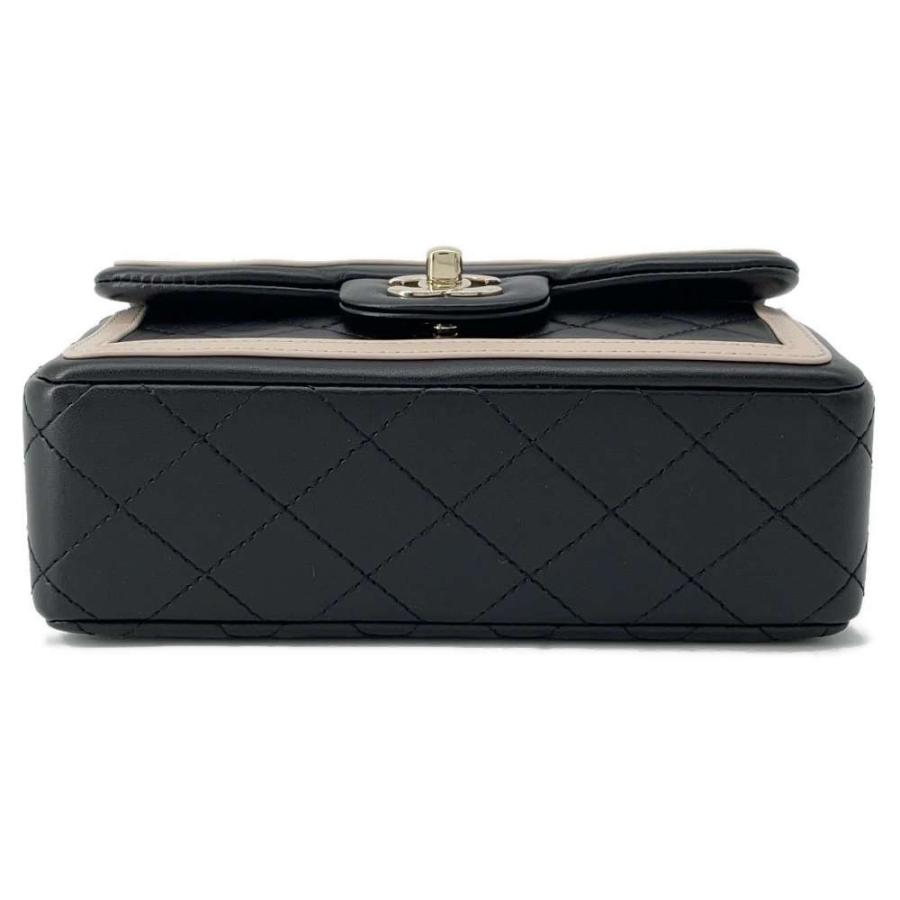 シャネル チェーンショルダーバッグ マトラッセ ココマーク ラムスキン