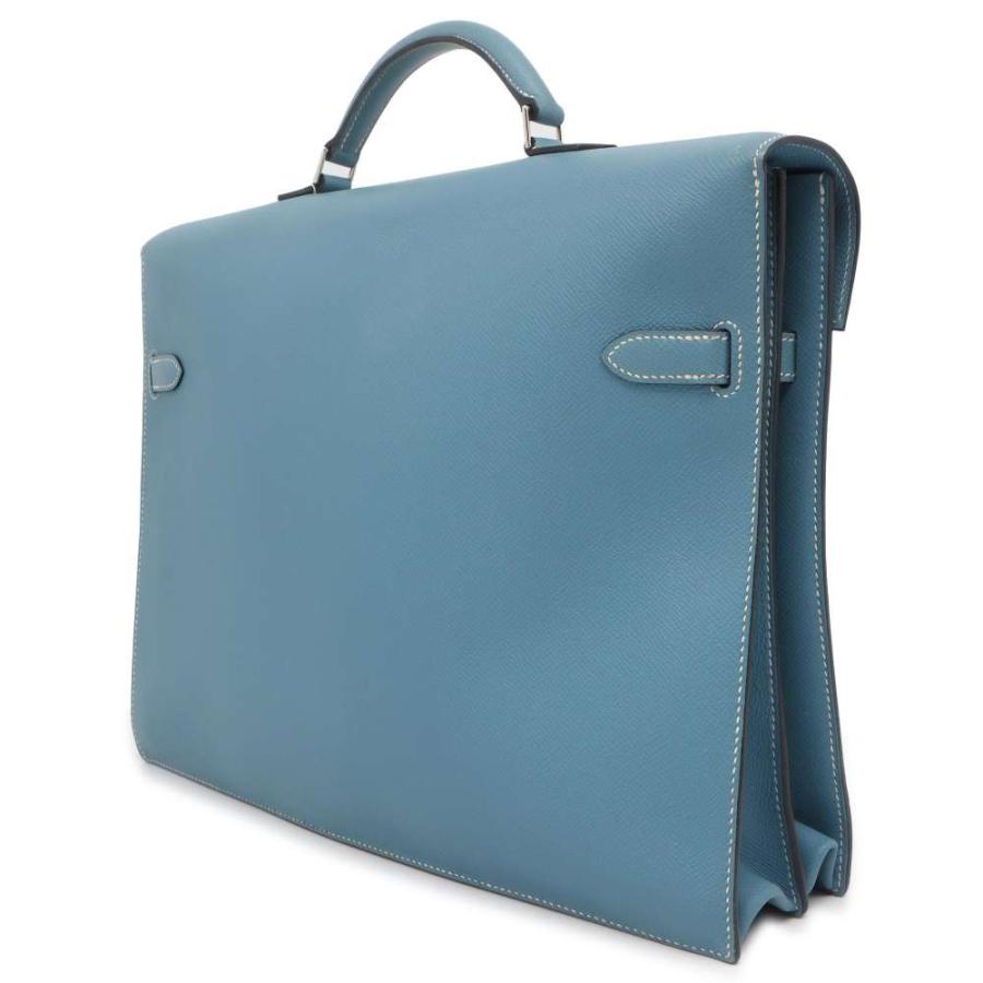 HERMES エルメス ケリーデペッシュ38 ブルージーン シルバー金具　刻印有 エルメス ケリーデペッシュ 38 外縫い ブルージーン/シルバー金具