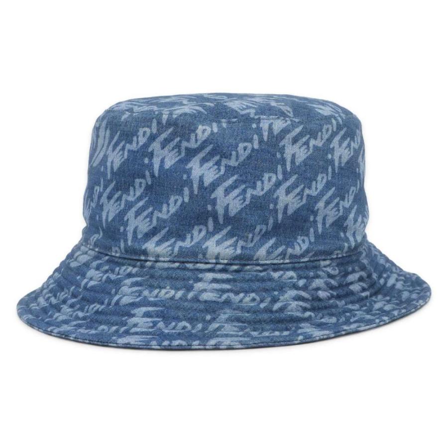 フェンディ ハット デニム バケットハット コットン サイズ58 FXQ697