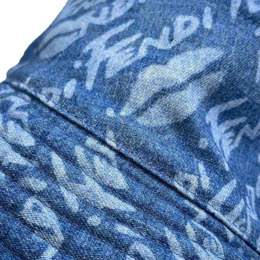 フェンディ ハット デニム バケットハット コットン サイズ58 FXQ697