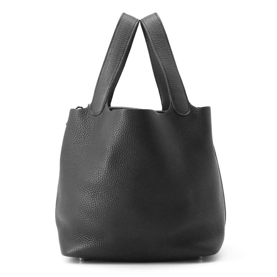 エルメス ハンドバッグ ピコタンロックMM ブラック/シルバー金具