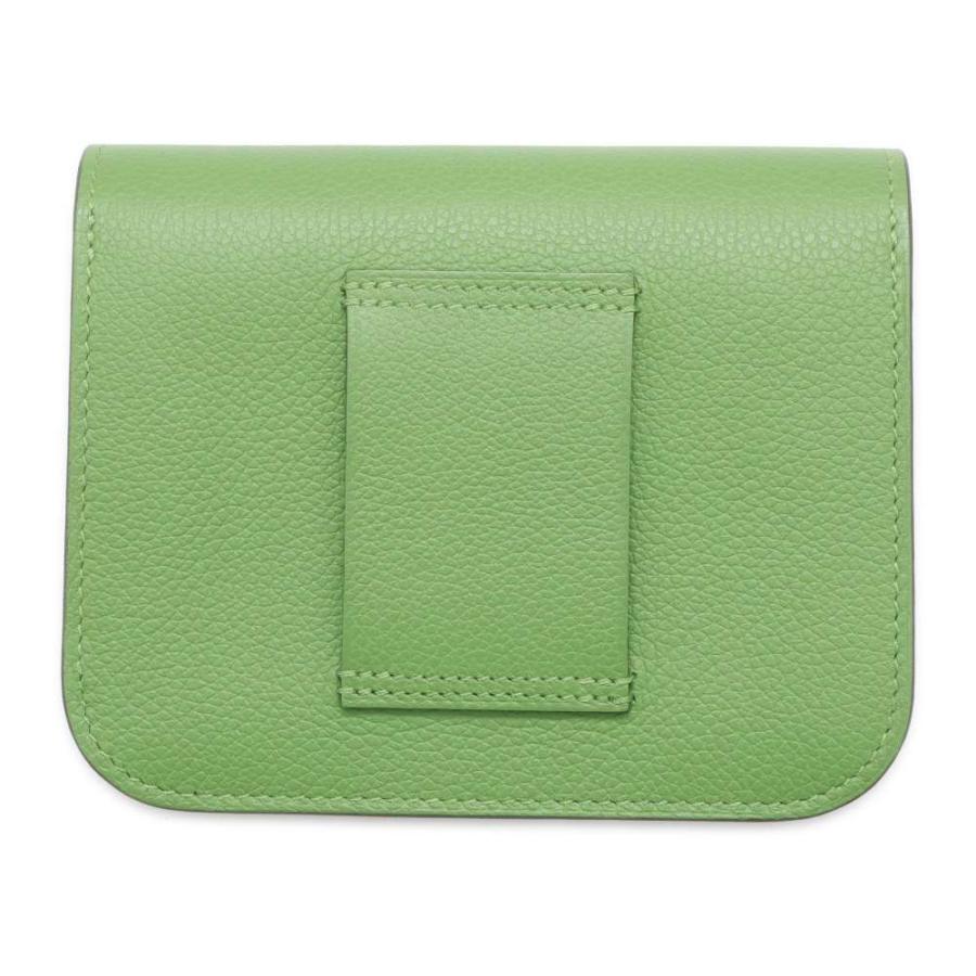 エルメス HERMES コンスタンス スリム ヴェルソ ヴェールユッカ モーヴペール 二つ折り長財布 財布 エバーカラー エバーカラー B刻印（2023年製造） レディース グリーン系 / ピンク系 【中古】 エルメス HERMES コンスタンス スリム ヴェルソ ウォレット ヴェール